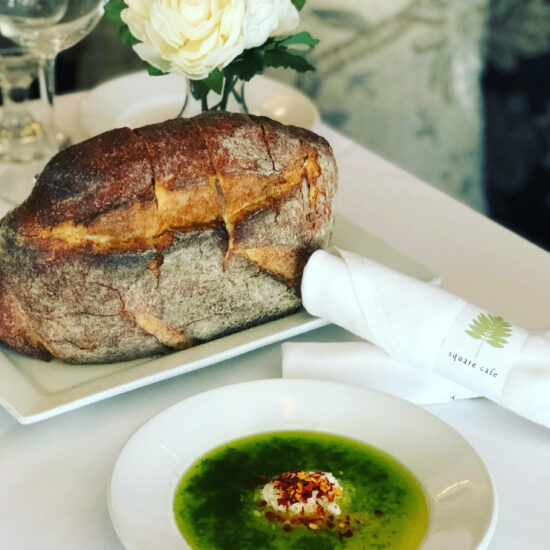 Square Cafe Bread & Chive Oil